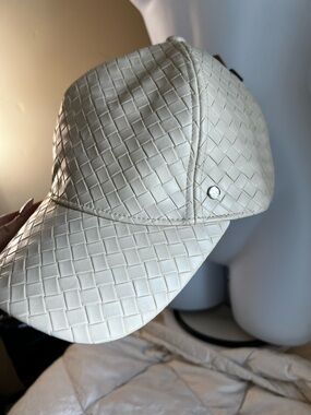 Steve Madden Ivory Woven Baseball Cap